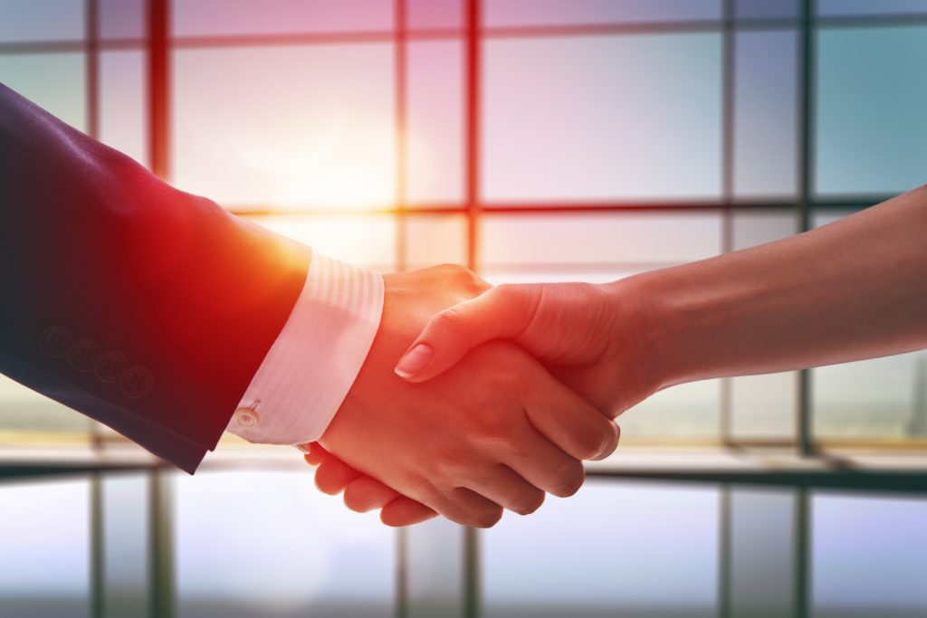 handshake of businessmen. the concept of successful negotiations.
